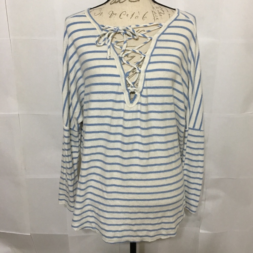 NWT VINTAGE HAVANA SOFT STRIPE DOLMAN SLEEVE TOP M